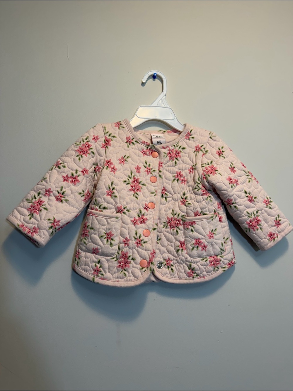 cupcakes & cashmere Pink Floral Quilted Puffer Jacket
